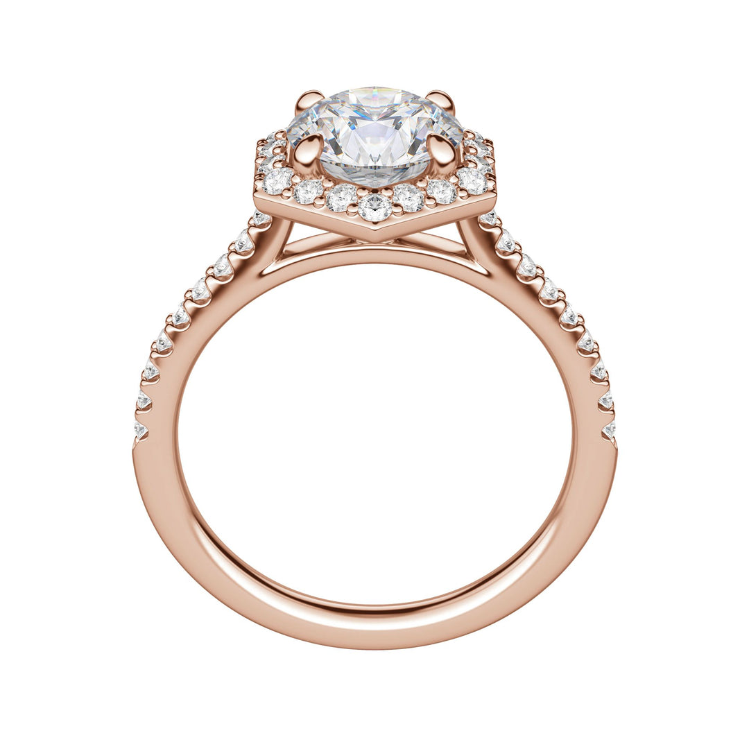 SISE KITE ROUND CUT MOISSANITE ENGAGEMENT RING