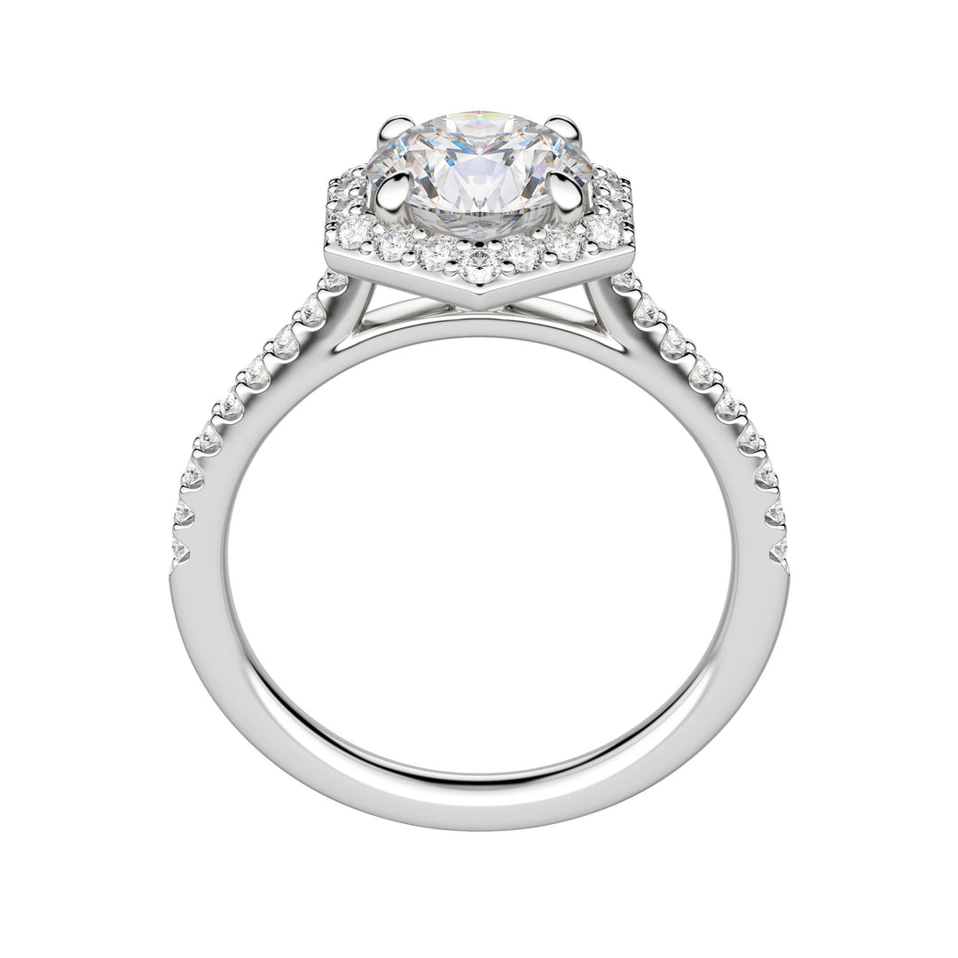 SISE KITE ROUND CUT MOISSANITE ENGAGEMENT RING