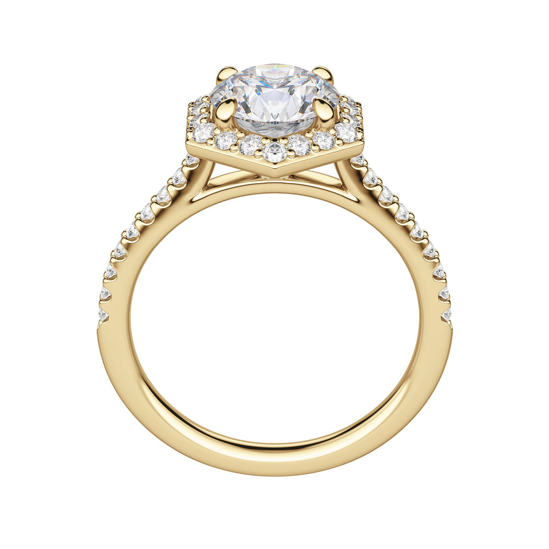 SISE KITE ROUND CUT MOISSANITE ENGAGEMENT RING