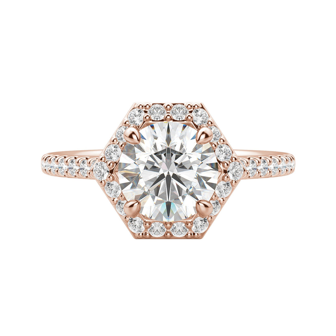 SISE ROUND CUT MOISSANITE ENGAGEMENT RING