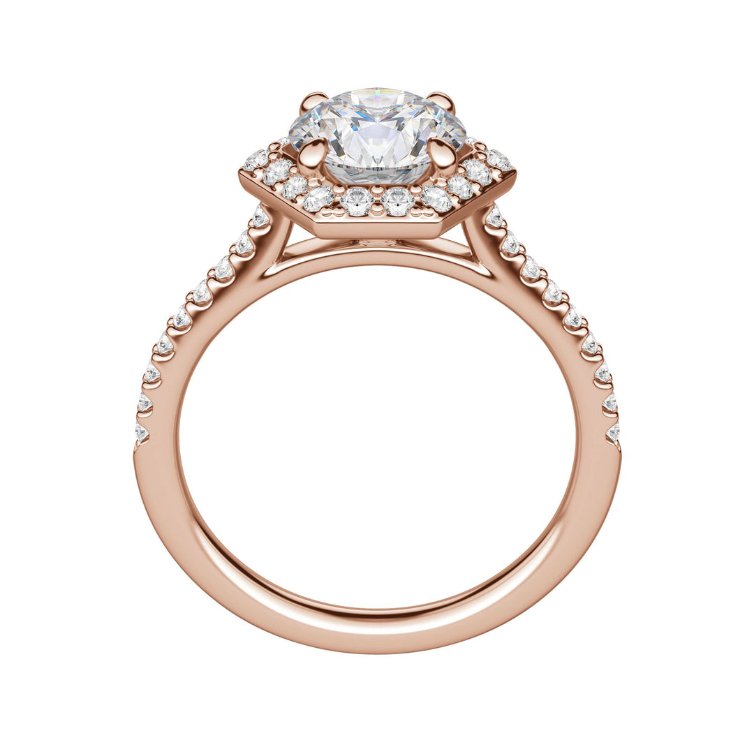 SISE ROUND CUT MOISSANITE ENGAGEMENT RING