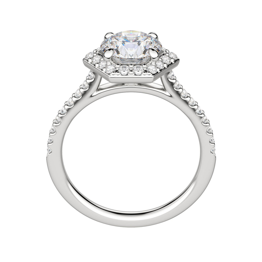 SISE ROUND CUT MOISSANITE ENGAGEMENT RING