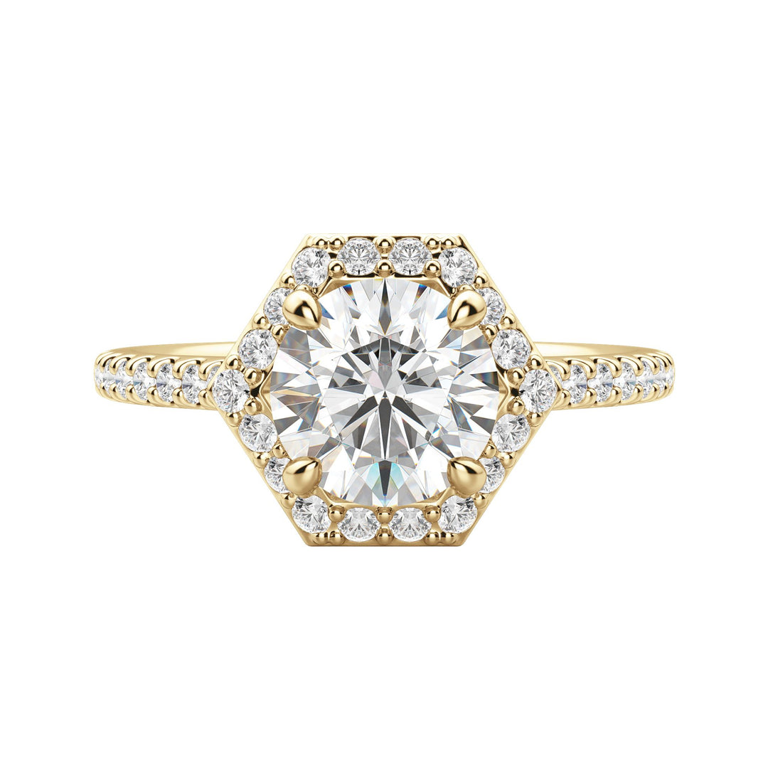 SISE ROUND CUT MOISSANITE ENGAGEMENT RING