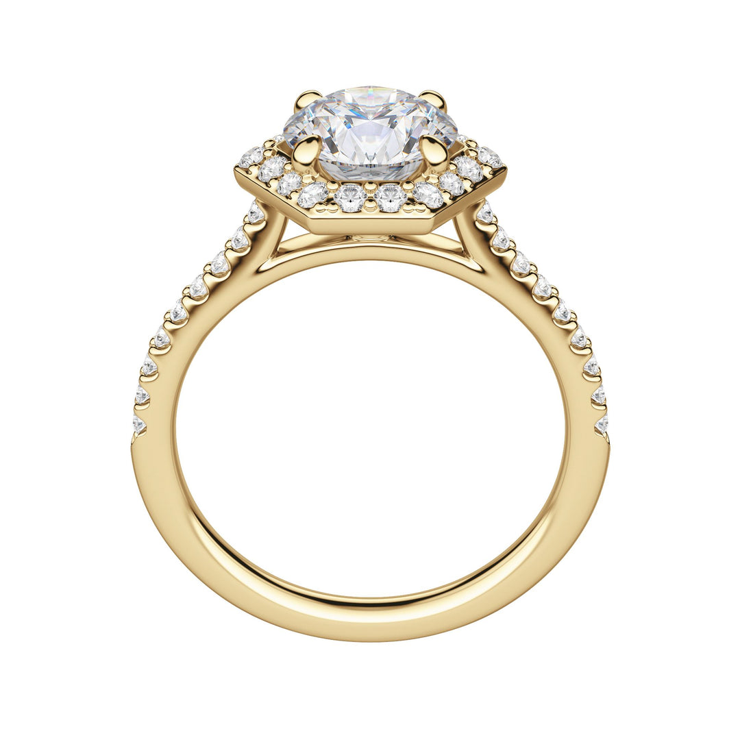 SISE ROUND CUT MOISSANITE ENGAGEMENT RING