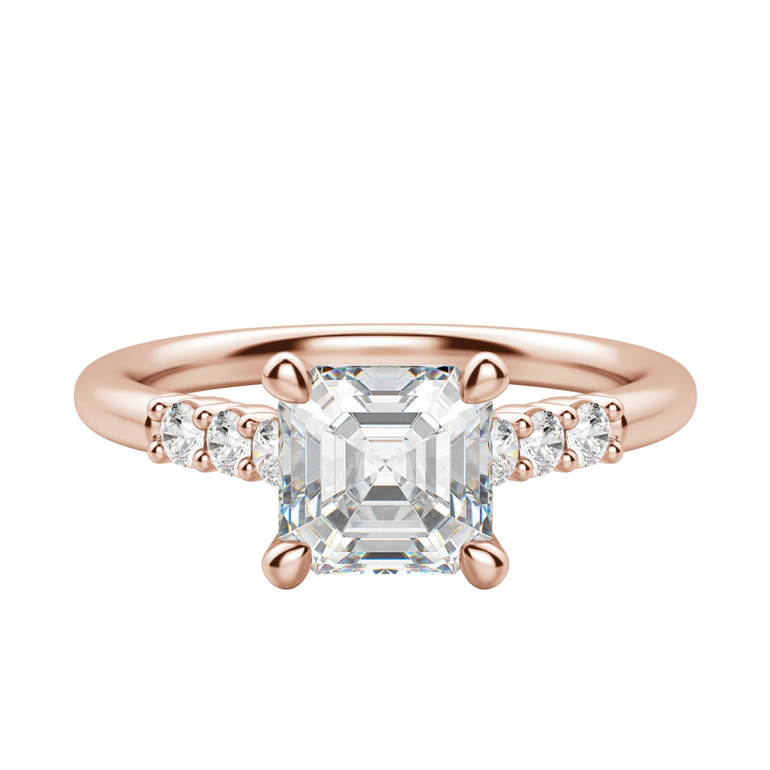 SOMA ASSCHER CUT MOISSANITE ENGAGEMENT RING