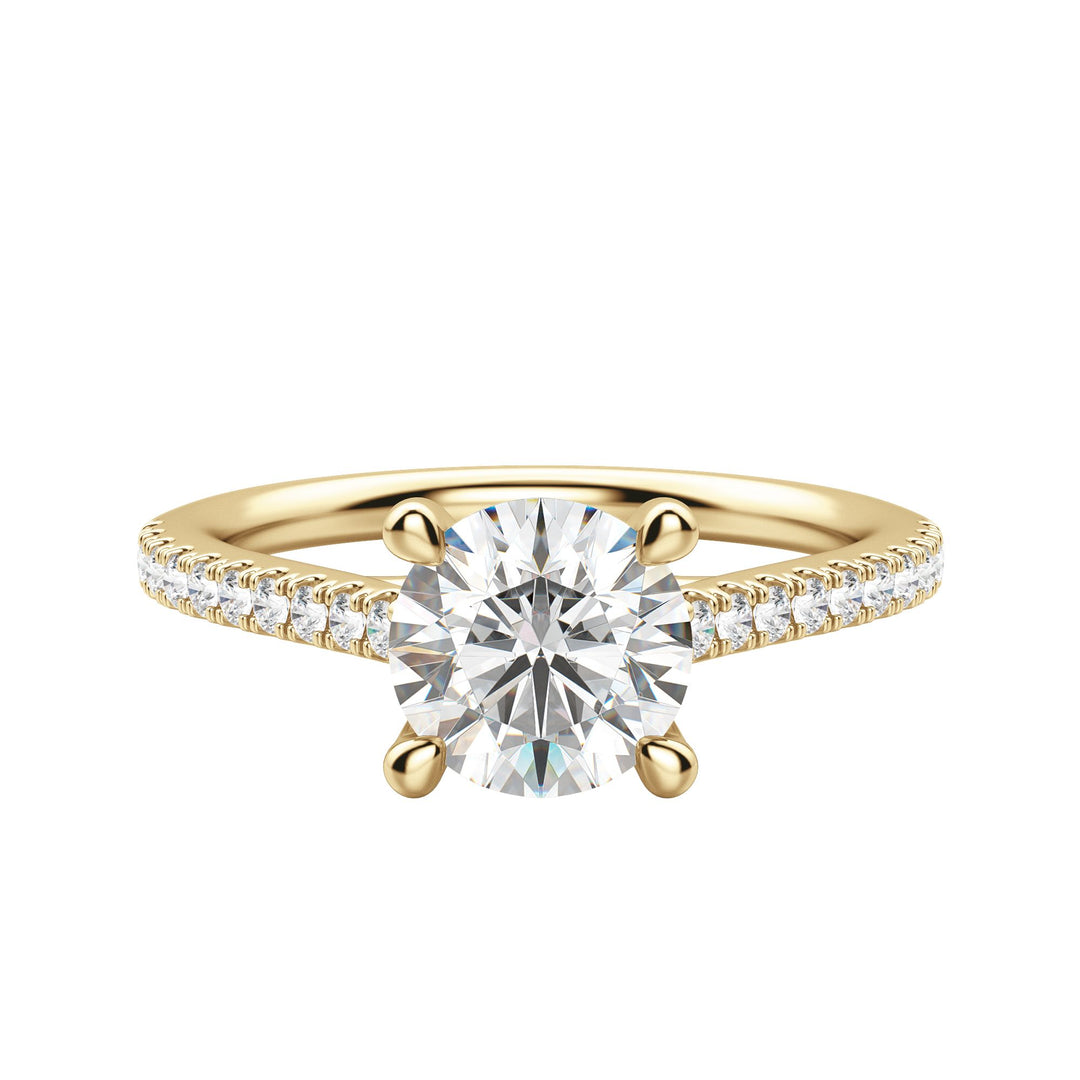 SONE ROUND CUT MOISSANITE ENGAGEMENT RING