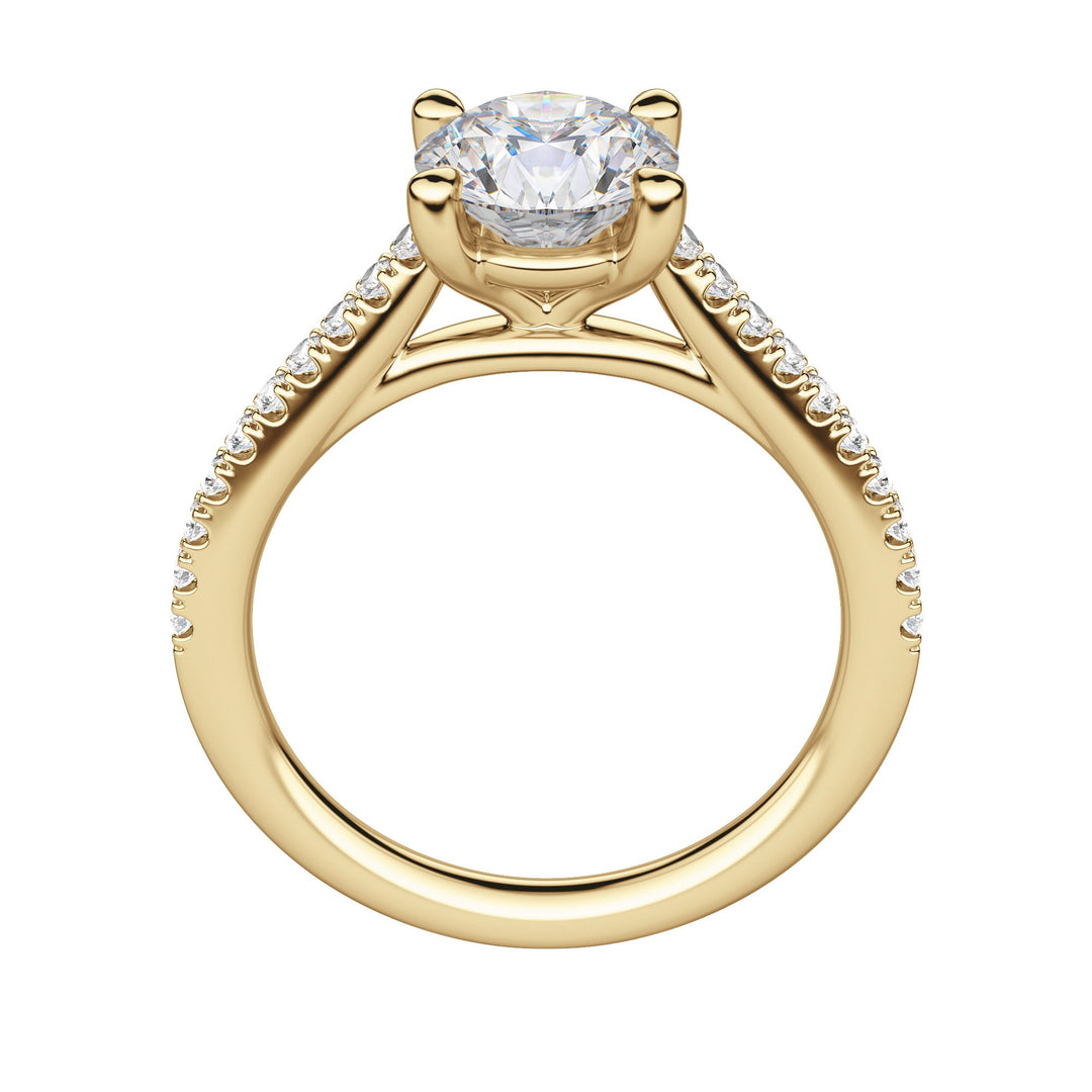 SONE ROUND CUT MOISSANITE ENGAGEMENT RING