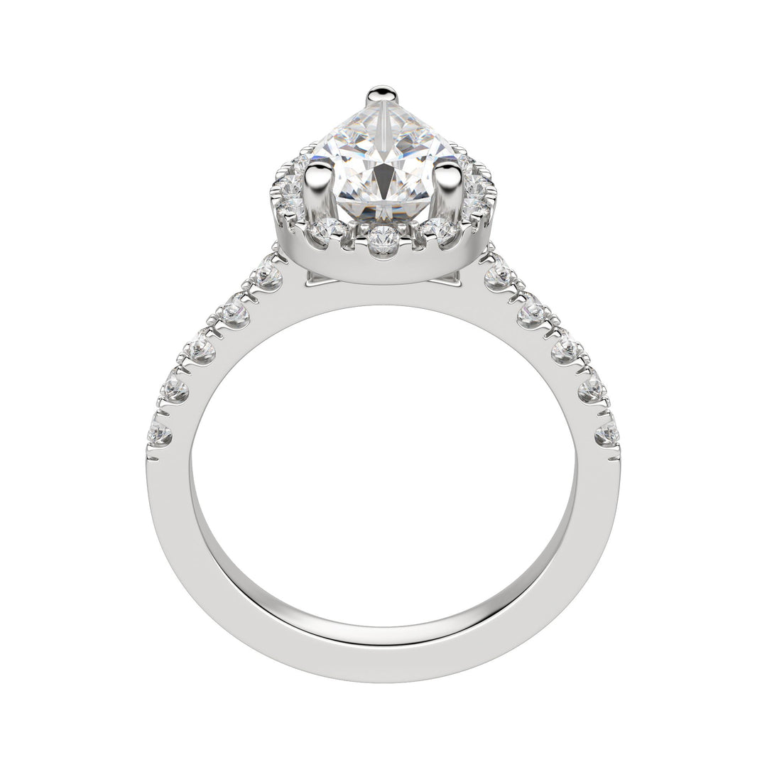 SOUL ACCENTED PEAR CUT MOISSANITE ENGAGEMENT RING