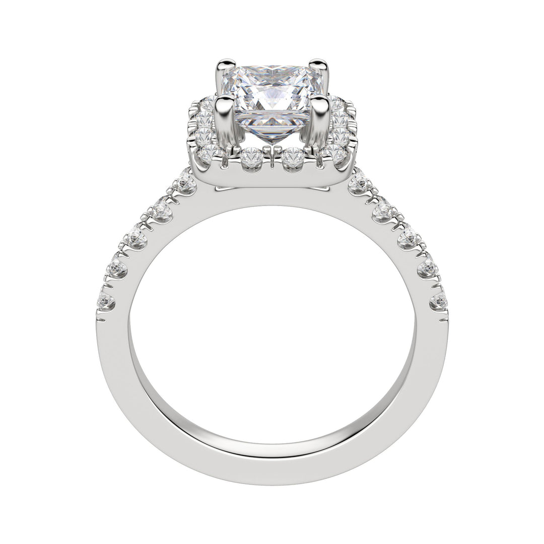 SOUL ACCENTED PRINCESS CUT MOISSANITE ENGAGEMENT RING