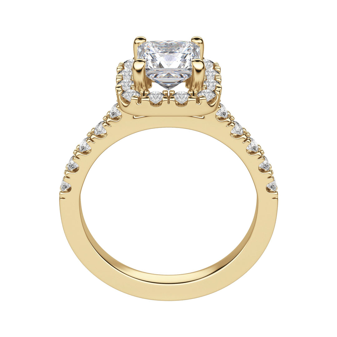 SOUL ACCENTED PRINCESS CUT MOISSANITE ENGAGEMENT RING