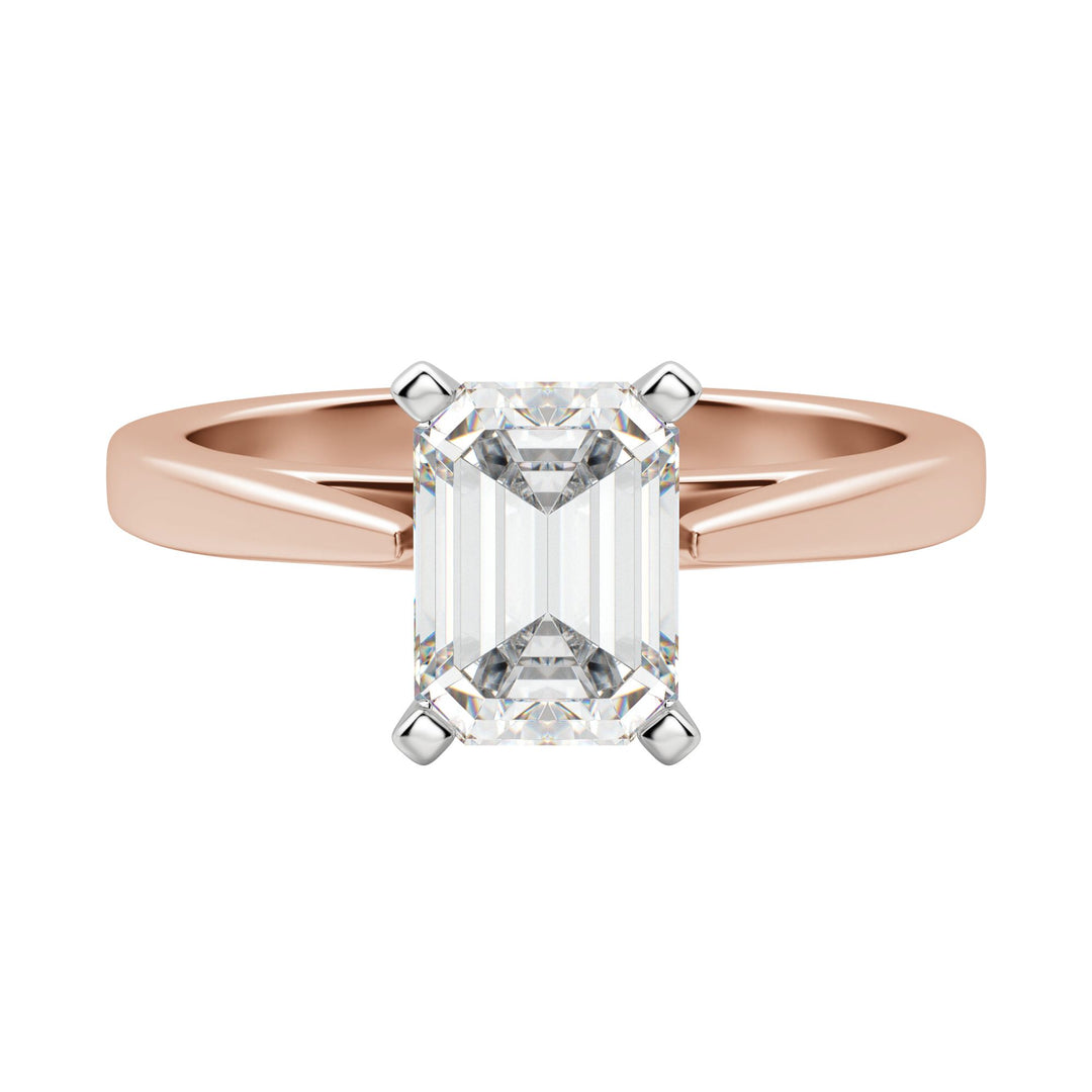 TRUE EMERALD CUT MOISSANITE ENGAGEMENT RING