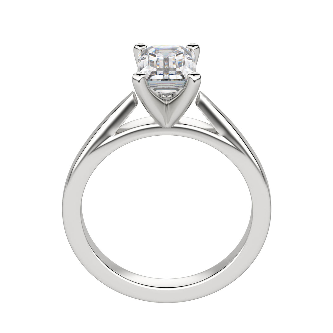 TRUE EMERALD CUT MOISSANITE ENGAGEMENT RING