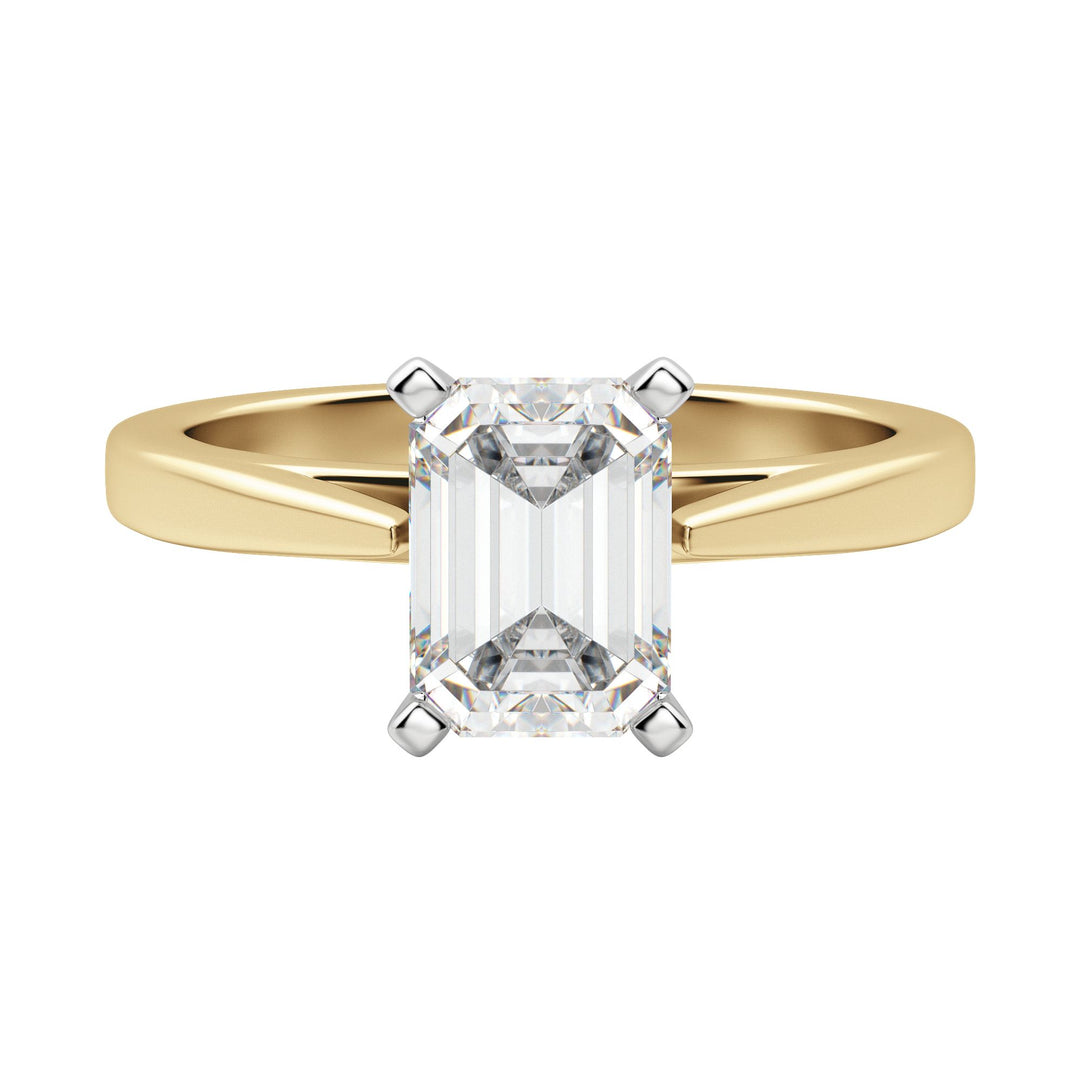 TRUE EMERALD CUT MOISSANITE ENGAGEMENT RING