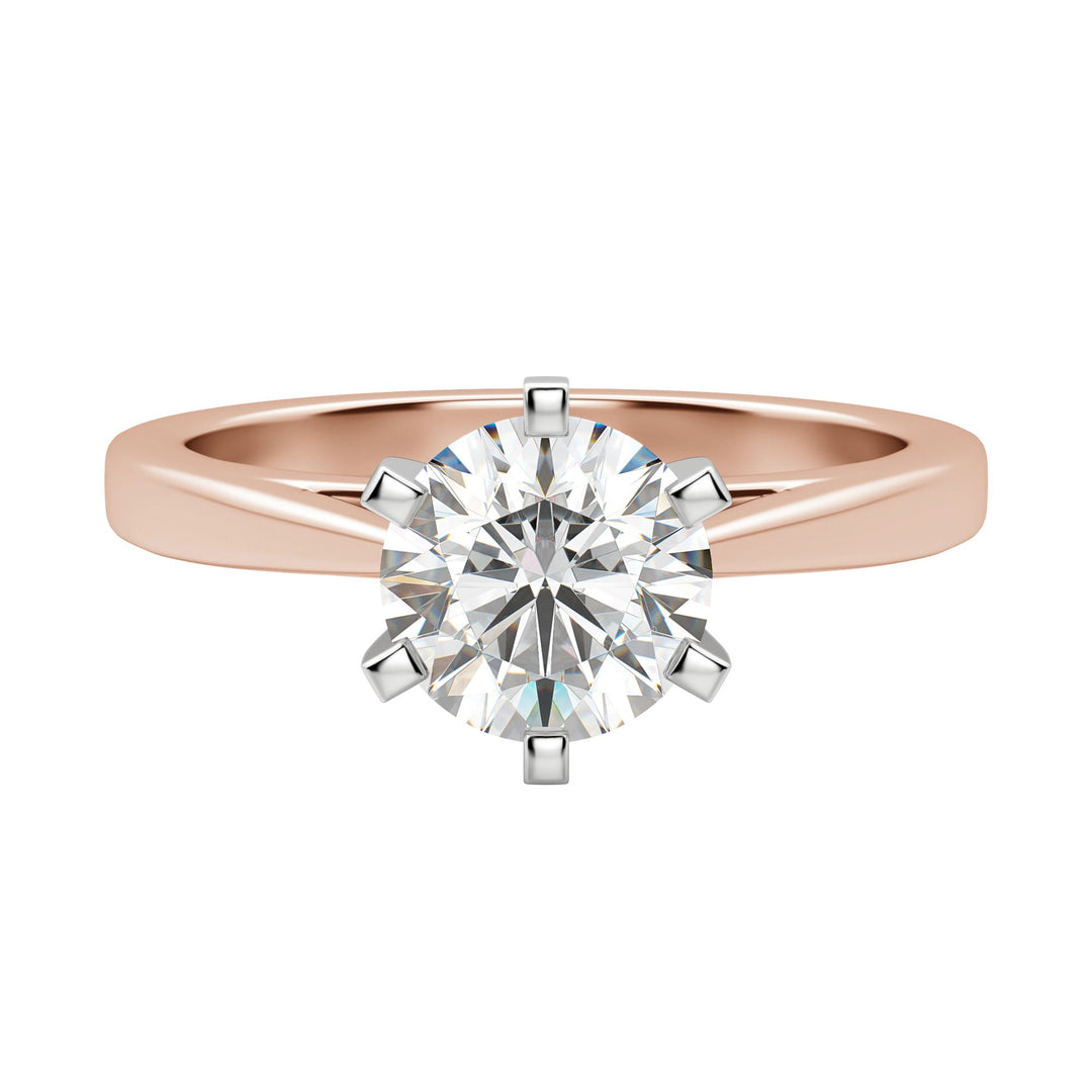 TRUE ROUND CUT MOISSANITE ENGAGEMENT RING