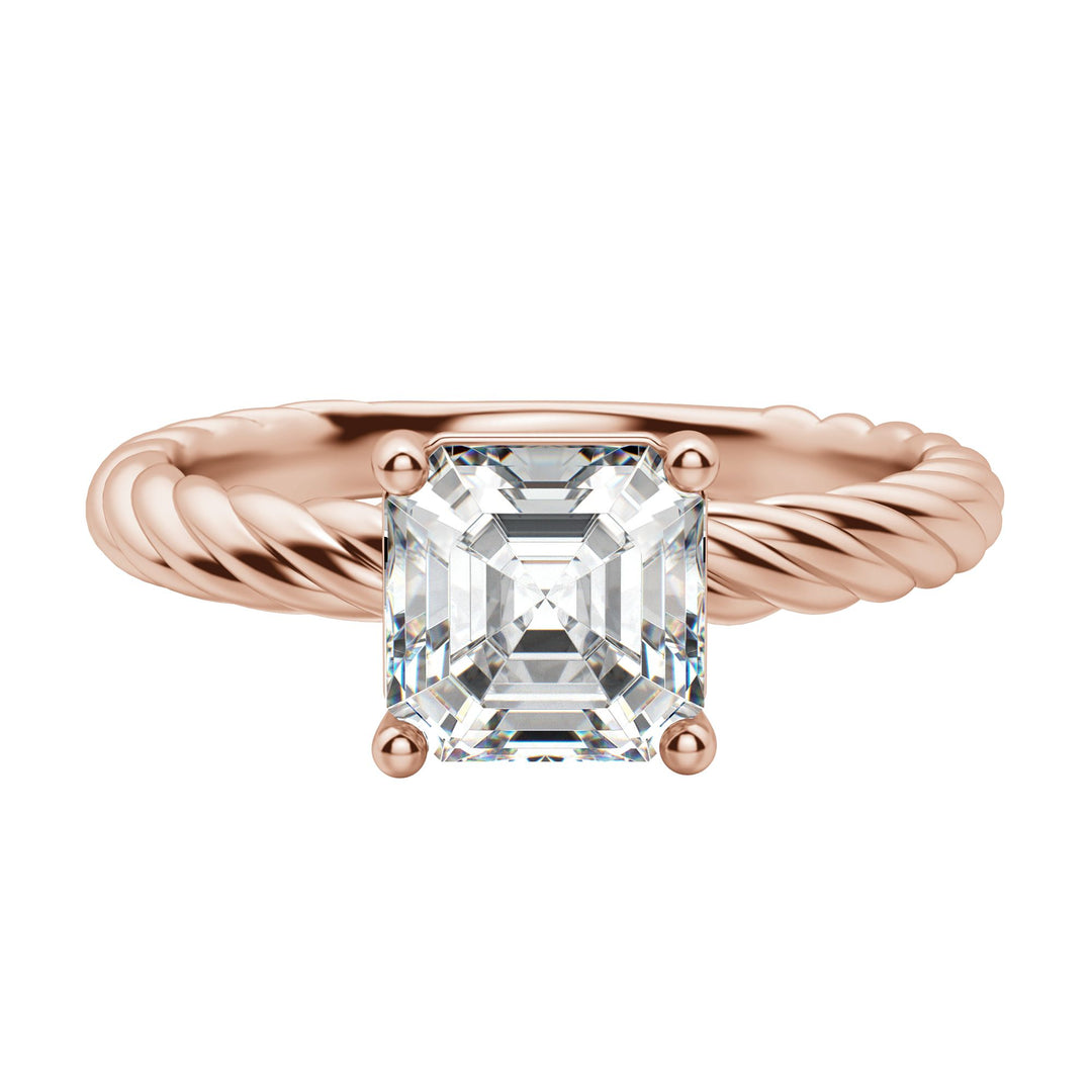 VIBE ASSCHER CUT MOISSANITE ENGAGEMENT RING