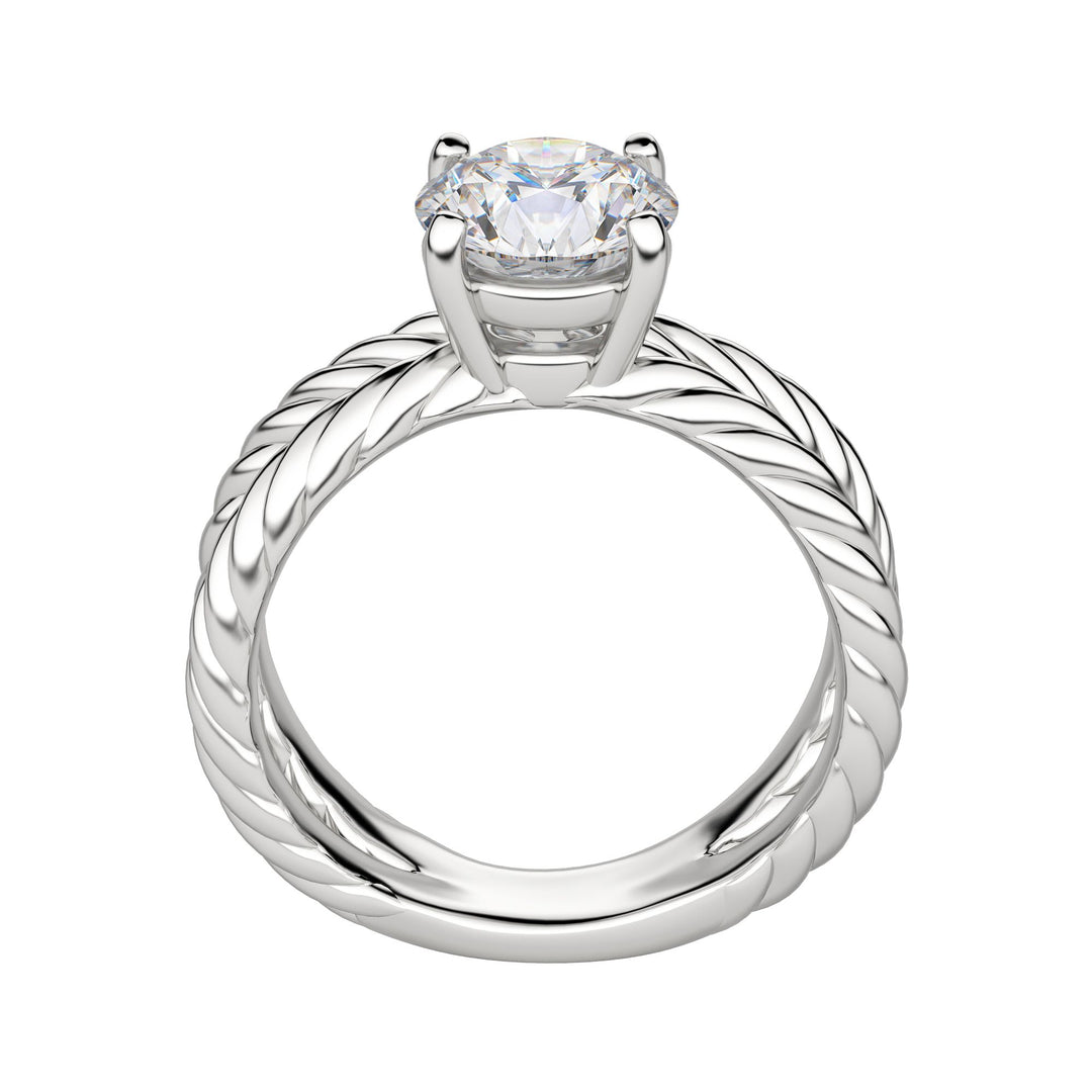 VIBE SPLIT ROUND CUT MOISSANITE ENGAGEMENT RING