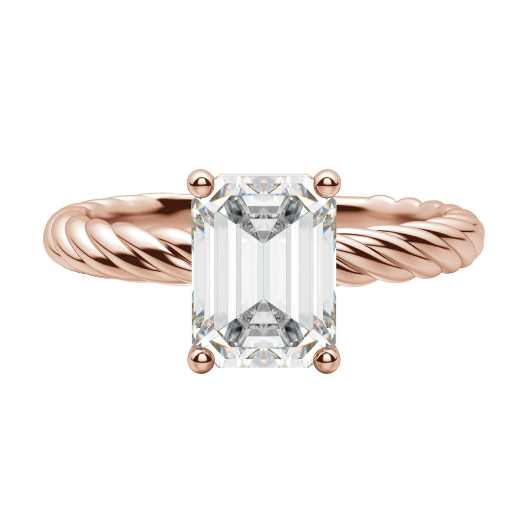 VIBE EMERALD CUT MOISSANITE ENGAGEMENT RING