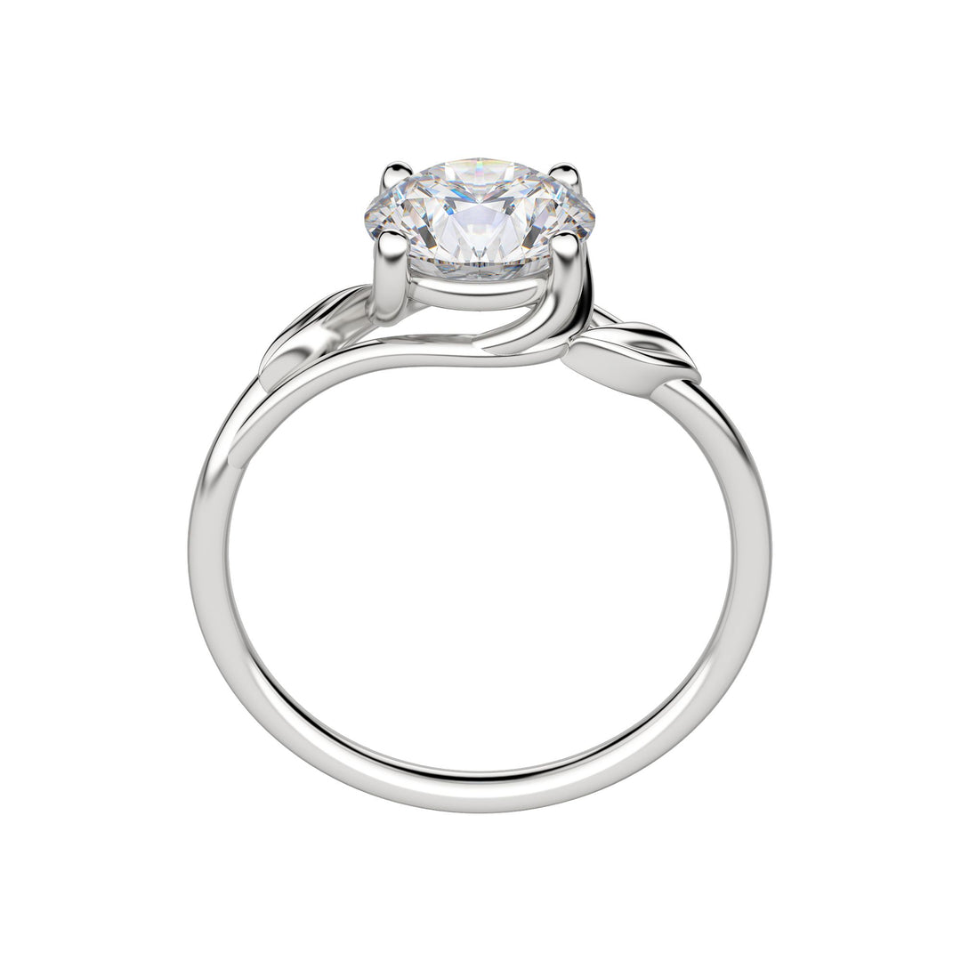 VINE ROUND CUT MOISSANITE ENGAGEMENT RING