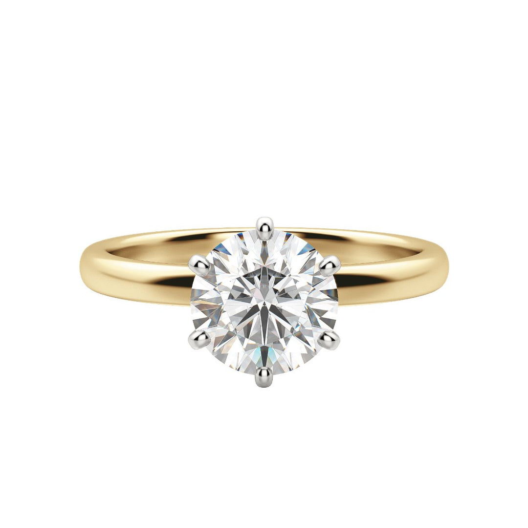 BARE 6-PRONG ROUND CUT MOISSANITE ENGAGEMENT RING