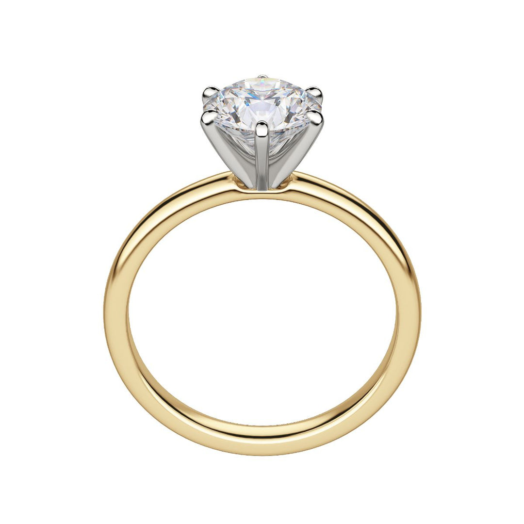 BARE 6-PRONG ROUND CUT MOISSANITE ENGAGEMENT RING